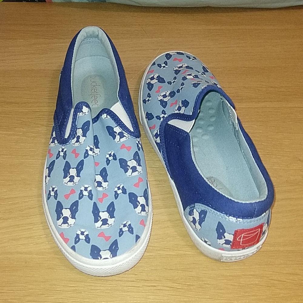 Bucketfeet Boston terrier slip-ons